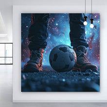 Lade das Bild in den Galerie-Viewer, Spannrahmenbild Magische Aufnahme eines Fußballs Quadrat