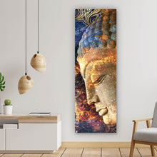 Lade das Bild in den Galerie-Viewer, Aluminiumbild gebürstet Magische Buddhas Panorama Hoch