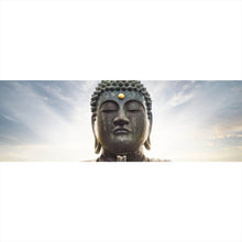 Lade das Bild in den Galerie-Viewer, Aluminiumbild Majestätische Buddha-Statue vor strahlendem Himmel Panorama