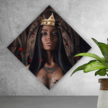 Lade das Bild in den Galerie-Viewer, Poster Majestätische Königin in gotischer Umgebung Raute
