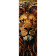Lade das Bild in den Galerie-Viewer, Acrylglasbild Majestätischer Löwe mit beeindruckender Mähne Panorama Hoch