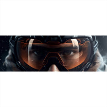 Lade das Bild in den Galerie-Viewer, Acrylglasbild Mann mit Skibrille in Nahaufnahme Panorama