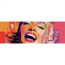 Lade das Bild in den Galerie-Viewer, Poster Marylin in rasterartiger Textur Pop Art Panorama