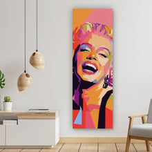 Lade das Bild in den Galerie-Viewer, Poster Marylin in rasterartiger Textur Pop Art Panorama Hoch