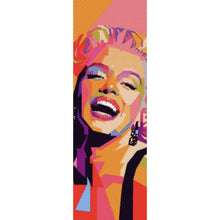 Lade das Bild in den Galerie-Viewer, Poster Marylin in rasterartiger Textur Pop Art Panorama Hoch