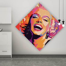 Lade das Bild in den Galerie-Viewer, Poster Marylin in rasterartiger Textur Pop Art Raute