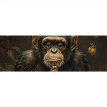 Lade das Bild in den Galerie-Viewer, Acrylglasbild Meditierender Schimpanse mit Bananen Panorama