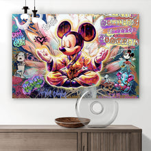 Lade das Bild in den Galerie-Viewer, Poster Micki in einer meditativen Pose Pop Art Querformat