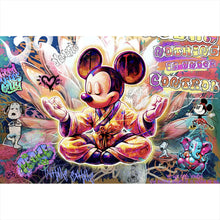 Lade das Bild in den Galerie-Viewer, Poster Micki in einer meditativen Pose Pop Art Querformat
