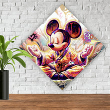 Lade das Bild in den Galerie-Viewer, Poster Micki in einer meditativen Pose Pop Art Raute