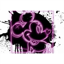 Lade das Bild in den Galerie-Viewer, Spannrahmenbild Micki Portrait Schwarz mit Pink Pop Art Querformat