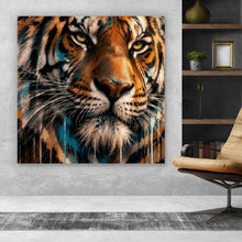 Lade das Bild in den Galerie-Viewer, Poster Modern Art Tiger im Street Art Stil Quadrat