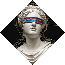 Lade das Bild in den Galerie-Viewer, Leinwandbild Moderne Skulptur mit abstraktem Touch Raute