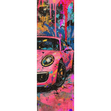 Lade das Bild in den Galerie-Viewer, Aluminiumbild Moderner Sportwagen Graffiti Panorama Hoch