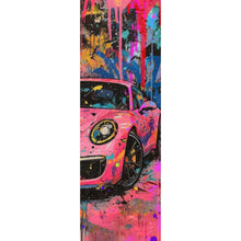 Lade das Bild in den Galerie-Viewer, Acrylglasbild Moderner Sportwagen Graffiti Panorama Hoch