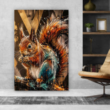 Lade das Bild in den Galerie-Viewer, Poster Modern Art Eichhörnchen im Street Art Stil Hochformat