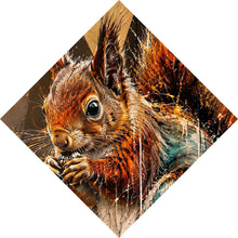 Lade das Bild in den Galerie-Viewer, Acrylglasbild Modern Art Eichhörnchen im Street Art Stil Raute