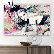 Lade das Bild in den Galerie-Viewer, Aluminiumbild gebürstet Modernes Amanda Pop Art Querformat
