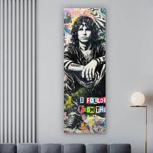 Lade das Bild in den Galerie-Viewer, Acrylglasbild Modernes Musik Pop Art mit Schriftzug Panorama Hoch