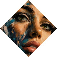Lade das Bild in den Galerie-Viewer, Spannrahmenbild Modernes Porträt im Street Art Stil Raute
