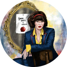 Lade das Bild in den Galerie-Viewer, Aluminiumbild gebürstet Modernes Schneewittchen Abstrakt Kreis