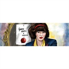 Lade das Bild in den Galerie-Viewer, Aluminiumbild gebürstet Modernes Schneewittchen Abstrakt Panorama