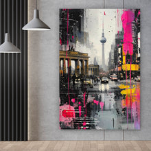 Lade das Bild in den Galerie-Viewer, Leinwandbild Modernes Stadtbild mit dynamischem Flair Hochformat