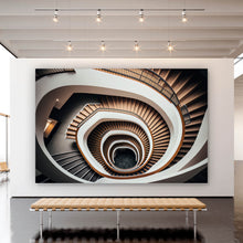 Lade das Bild in den Galerie-Viewer, Leinwandbild Modernes Treppenhaus Querformat