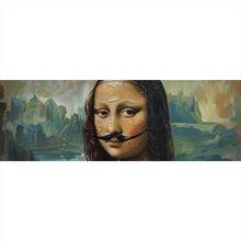 Lade das Bild in den Galerie-Viewer, Acrylglasbild Mona mit Schnurrbart und Bierkrug in der Hand Panorama