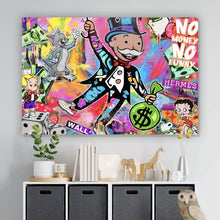 Lade das Bild in den Galerie-Viewer, Poster Bunte Monopoly Collage Pop Art Querformat