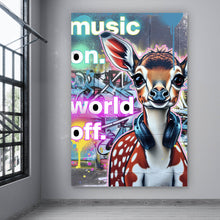 Lade das Bild in den Galerie-Viewer, Acrylglasbild Musik on Bambi Street Art Hochformat