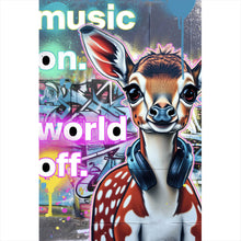 Lade das Bild in den Galerie-Viewer, Poster Musik on Bambi Street Art Hochformat