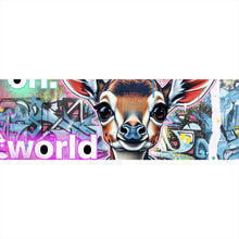 Lade das Bild in den Galerie-Viewer, Aluminiumbild gebürstet Musik on Bambi Street Art Panorama