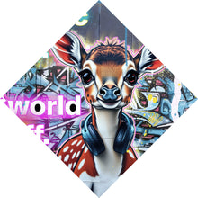 Lade das Bild in den Galerie-Viewer, Aluminiumbild Musik on Bambi Street Art Raute