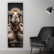 Lade das Bild in den Galerie-Viewer, Leinwandbild Muskelbepacktes Kamel mit beeindruckender Statur Panorama Hoch