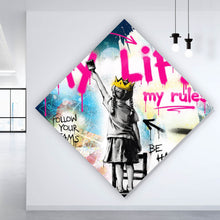 Lade das Bild in den Galerie-Viewer, Poster My Life my rules Pop Art No. 2 Raute