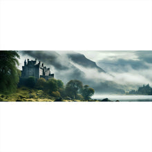 Lade das Bild in den Galerie-Viewer, Poster Mystische Burg im Nebel Panorama