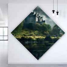 Lade das Bild in den Galerie-Viewer, Acrylglasbild Mystische Burg im Nebel Raute