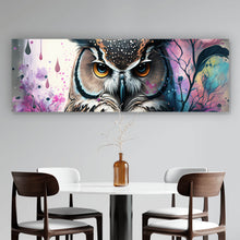 Lade das Bild in den Galerie-Viewer, Poster Mystische Eule Modern Art Panorama