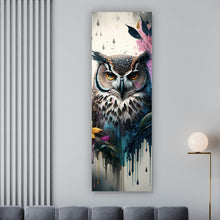 Lade das Bild in den Galerie-Viewer, Leinwandbild Mystische Eule Modern Art Panorama Hoch