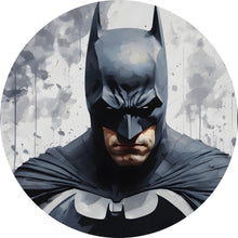 Lade das Bild in den Galerie-Viewer, Aluminiumbild gebürstet Mystischer Comic Superheld mit Maske Kreis
