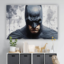 Lade das Bild in den Galerie-Viewer, Leinwandbild Mystischer Comic Superheld mit Maske Querformat