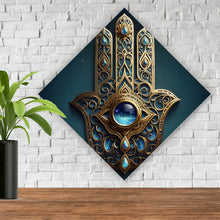 Lade das Bild in den Galerie-Viewer, Poster Mystisches Hamsa Hand Symbol Raute