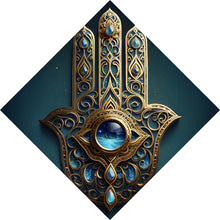 Lade das Bild in den Galerie-Viewer, Poster Mystisches Hamsa Hand Symbol Raute