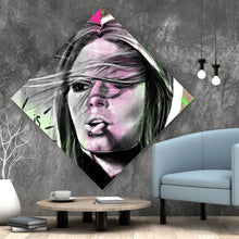 Lade das Bild in den Galerie-Viewer, Acrylglasbild Nachdenkliche Frau mit Zigarette Raute