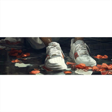 Lade das Bild in den Galerie-Viewer, Leinwandbild Nachdenkliche Frida umgeben von Blüten und Blumen Panorama