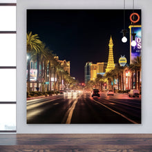Lade das Bild in den Galerie-Viewer, Poster Nachtleben in Las Vegas Quadrat