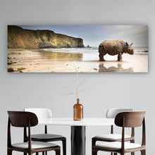 Lade das Bild in den Galerie-Viewer, Poster Nashorn an der Küste Panorama