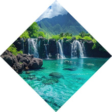 Lade das Bild in den Galerie-Viewer, Poster Naturparadies mit Wasserfall Kulisse Raute