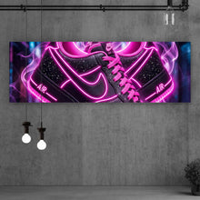 Lade das Bild in den Galerie-Viewer, Spannrahmenbild Neon Sneaker mit urbanem Flair Panorama